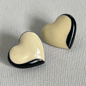 5 for $25 Vintage heart enamel earrings